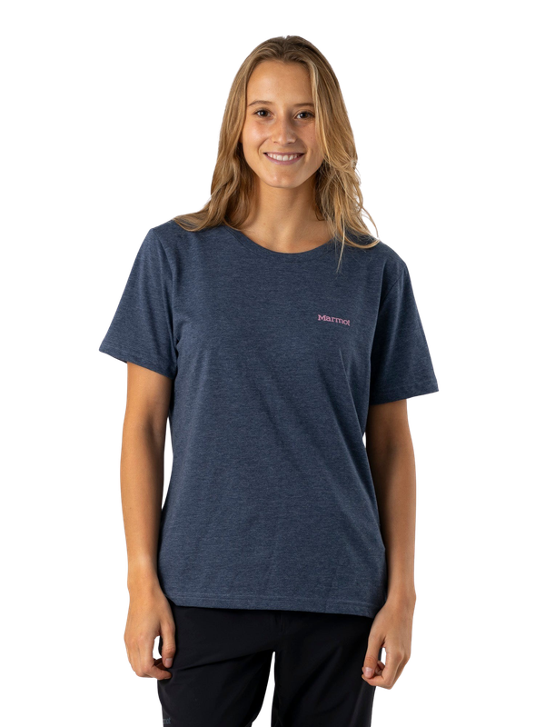Polera Mujer Marmot Chest Logo Tee Carbón-0
