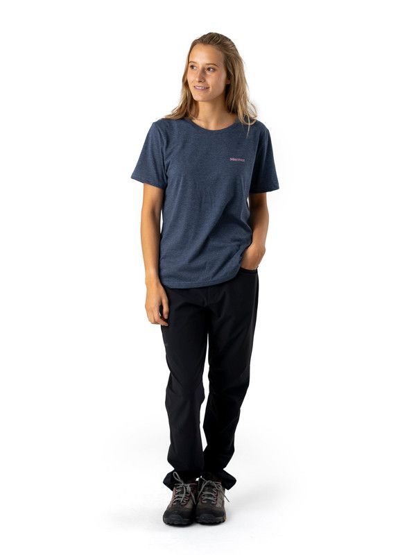Polera Mujer Marmot Chest Logo Tee Carbón-2