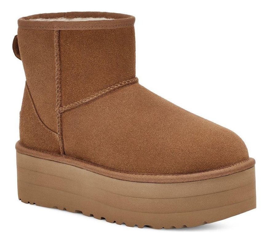 Bota UGG Mujer Classic Mini Platform Café-1