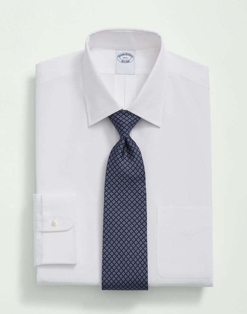 Camisa Brooks Brothers Hombre Ds Reg Fin Eoe Solid Ain Reg Blanco-0