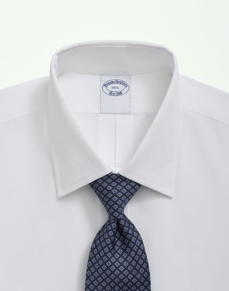 Camisa Brooks Brothers Hombre Ds Reg Fin Eoe Solid Ain Reg Blanco-1