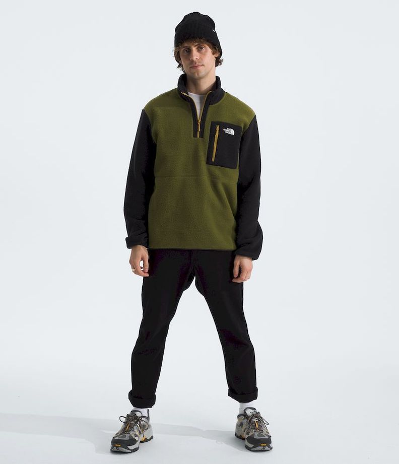 Polar The North Face Hombre Yumiori ¼ Zip Verde-3