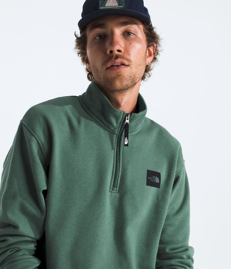 Poleron The North Face Hombre Box Half Dome 45748 Zip Verde-2