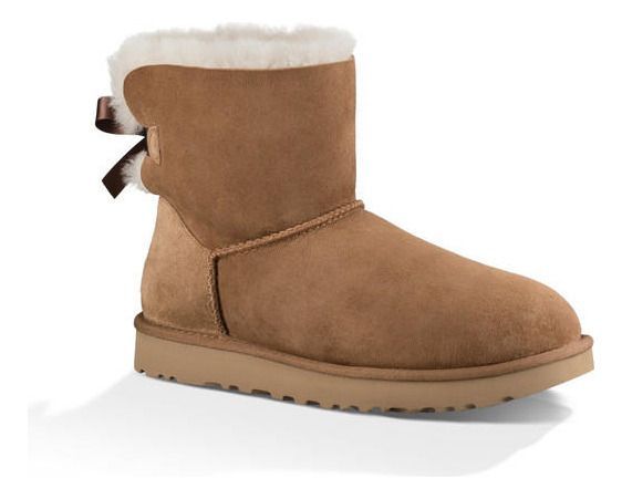 Bota UGG Mujer Mini Bailey Bow Ii Café-1