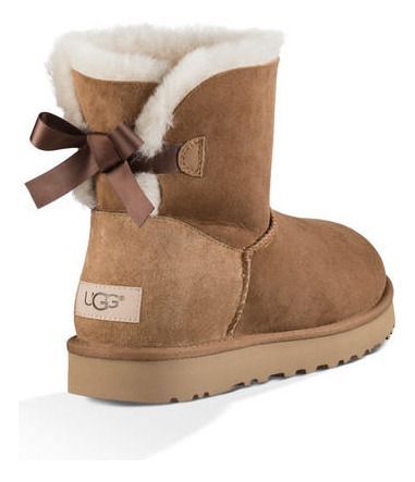 Bota UGG Mujer Mini Bailey Bow Ii Café-3