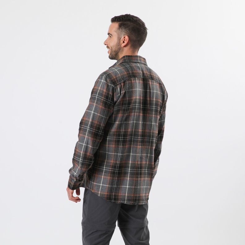 Camisa Andesgear Hombre Franela Pupuya Negro-1