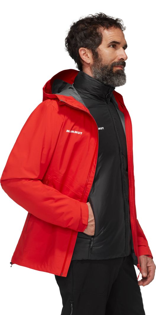 Chaqueta Mammut Hombre Alto Light 3 In 1 Hs Hooded Rojo-1
