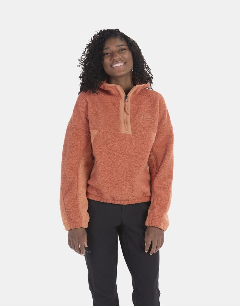 Polar Marmot Mujer W Super Aros Fleece Hoody Naranja-0