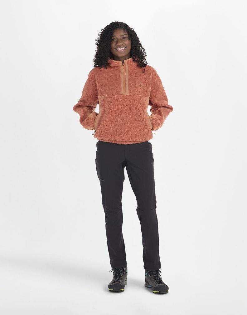 Polar Marmot Mujer W Super Aros Fleece Hoody Naranja-2