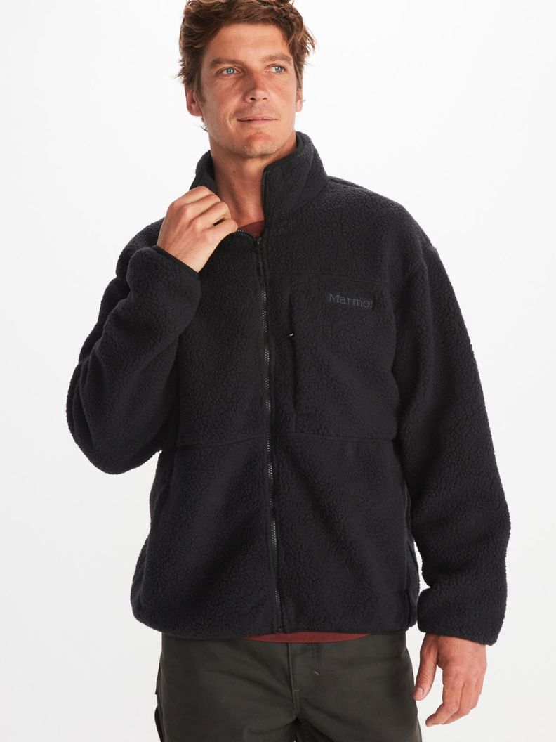 Polar Marmot Hombre Aros Fleece Negro-1