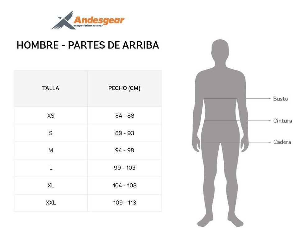 Primera Andesgear Hombre Capa Expedicion Bottom AG001 Negro-4