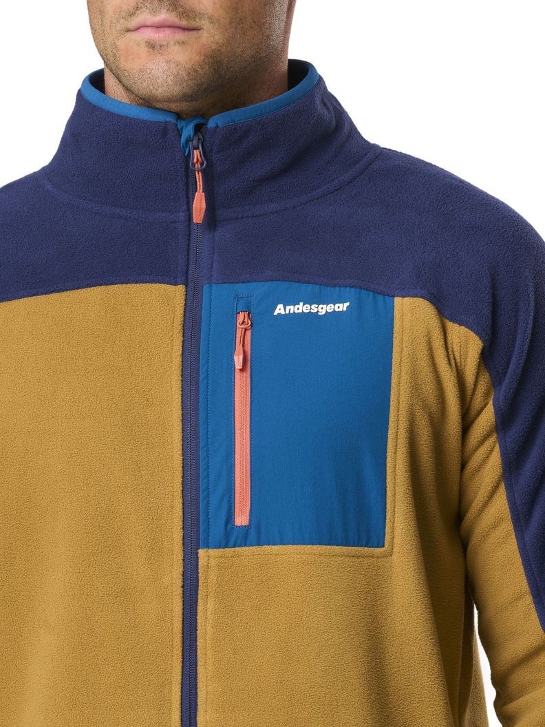 Polar Andesgear Hombre New Maihue Fullzip - Amarillo-3