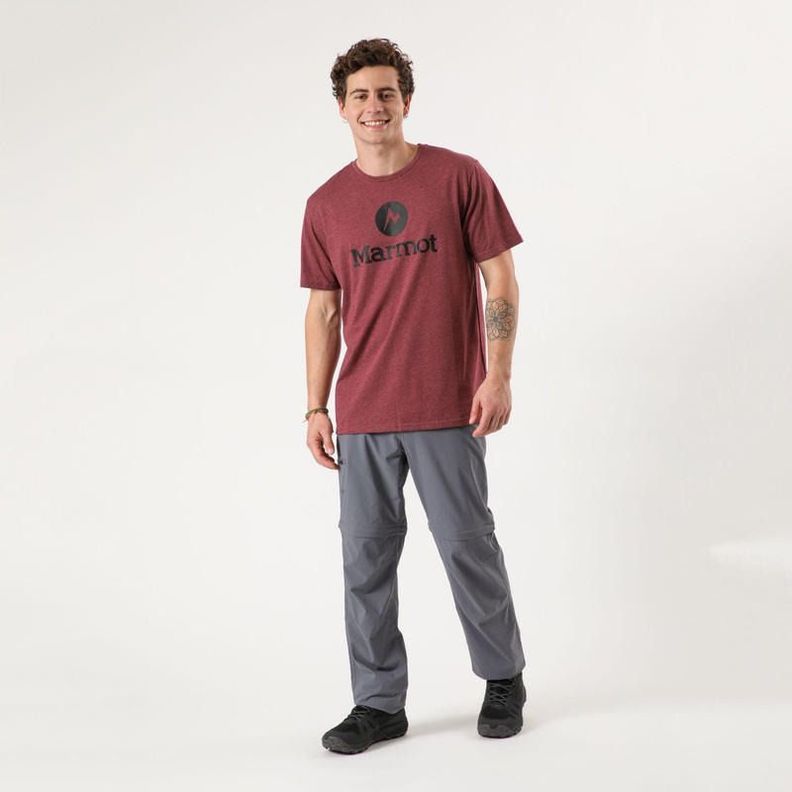 Polera Marmot Hombre Circle Logo Tee Burdeo-2