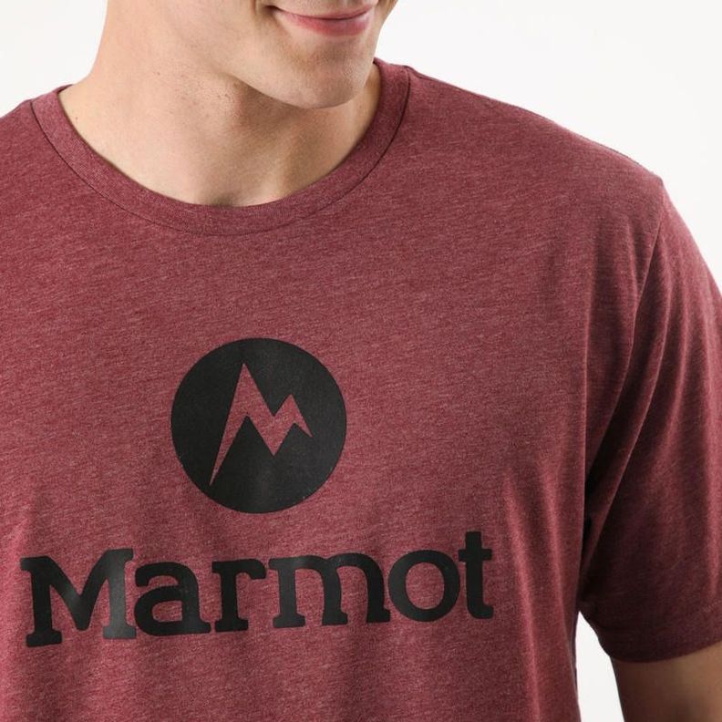 Polera Marmot Hombre Circle Logo Tee Burdeo-3