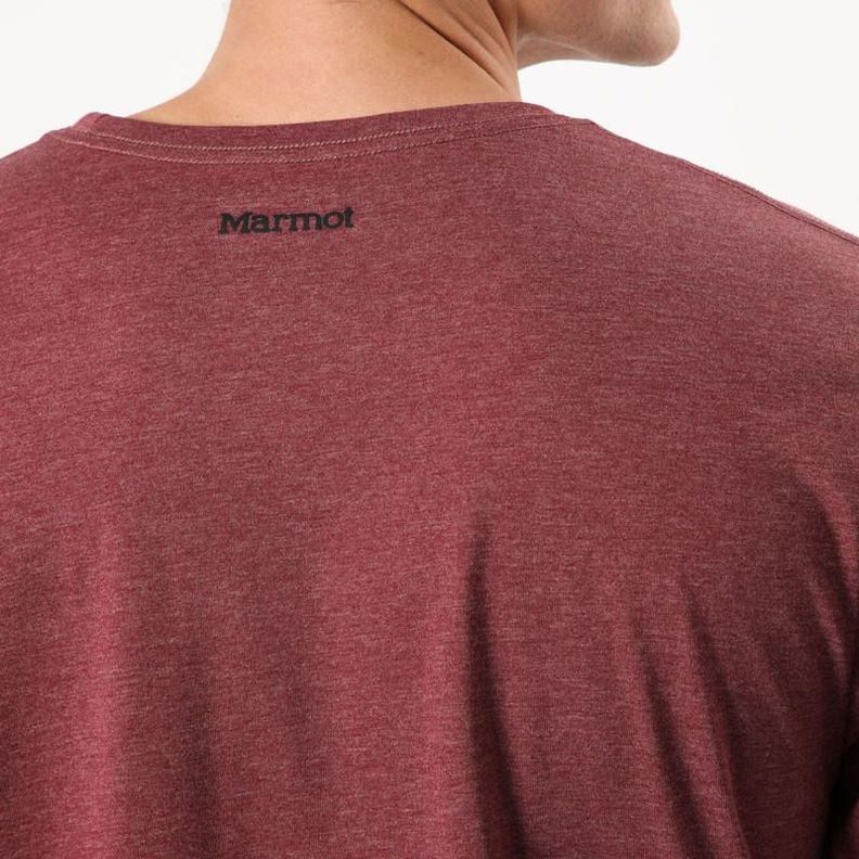 Polera Marmot Hombre Circle Logo Tee Burdeo-4