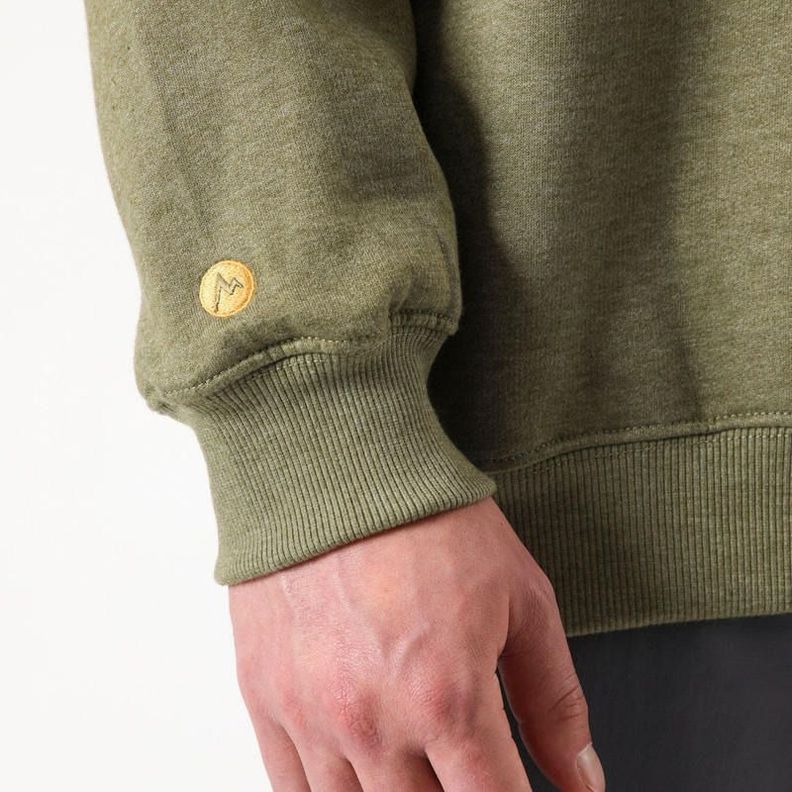 Polerón Marmot Hombre Chest Logo Crew Verde-3