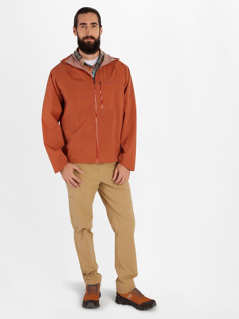 Chaqueta Marmot Hombre Impermeable Superalloy Naranjo-2