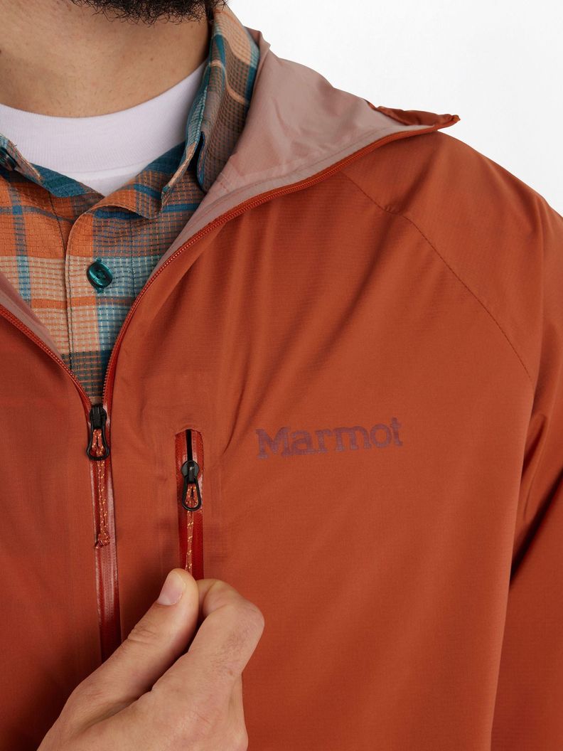 Chaqueta Marmot Hombre Impermeable Superalloy Naranjo-3