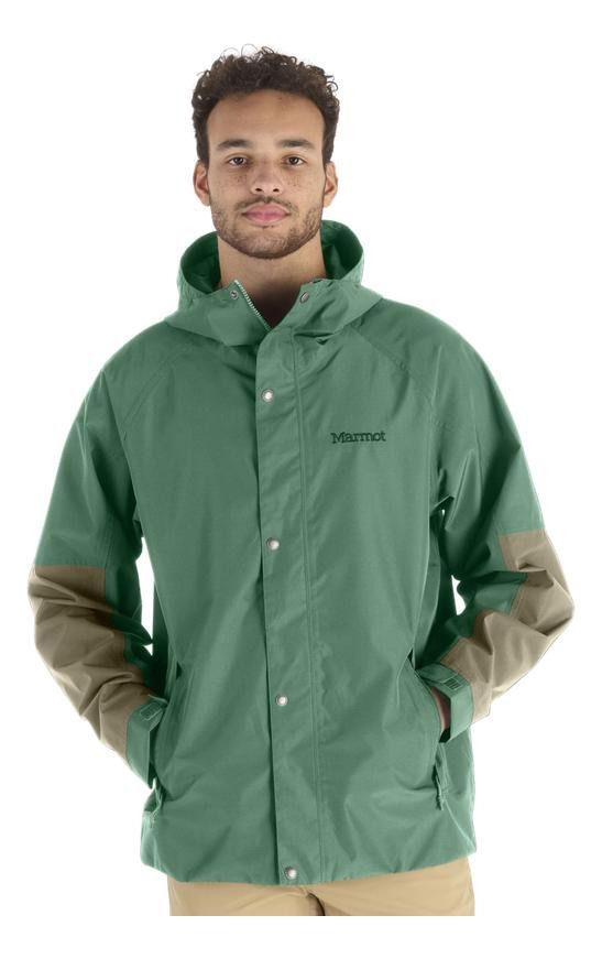 Chaqueta Marmot Hombre Impermeable Cascade Verde-0