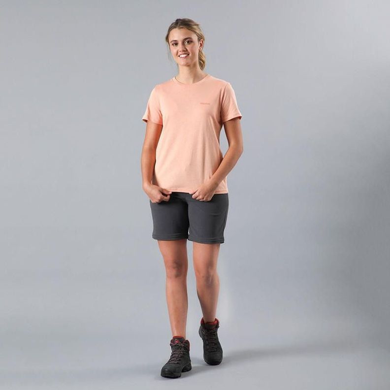 Polera Marmot Mujer Chest Logo Tee Rosa Rosado-3