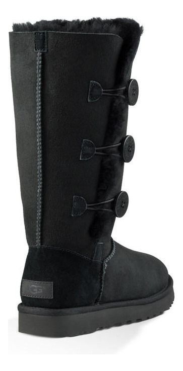 Bota UGG Mujer Bailey Button Triplet Ii Negro-3