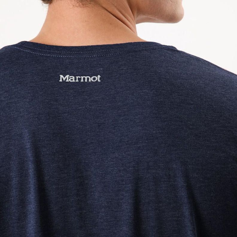 Polera Marmot Hombre Chest Logo Tee Azul Azul-4