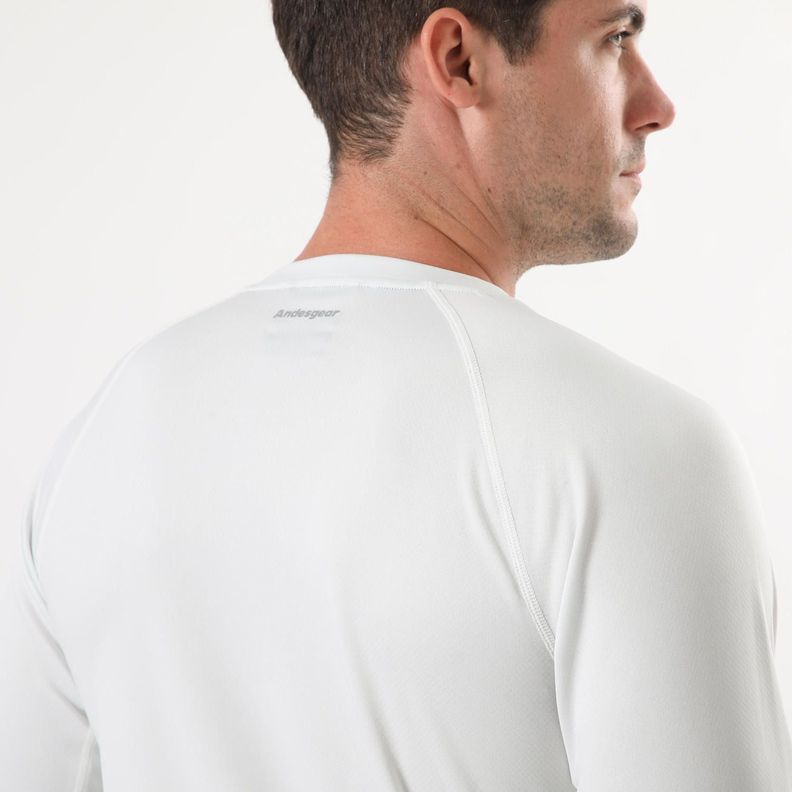 Primera Andesgear Hombre Capa Trekking Top Blanco-4