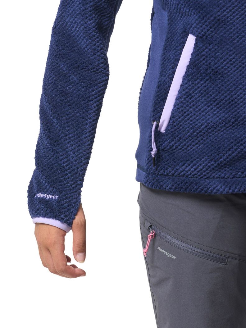 Polar Andesgear Mujer Navarino Hood - Azul-6