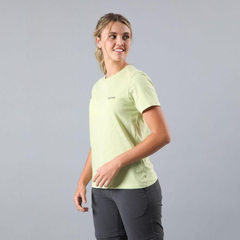 Polera Marmot Mujer Chest Logo Tee Verde-1