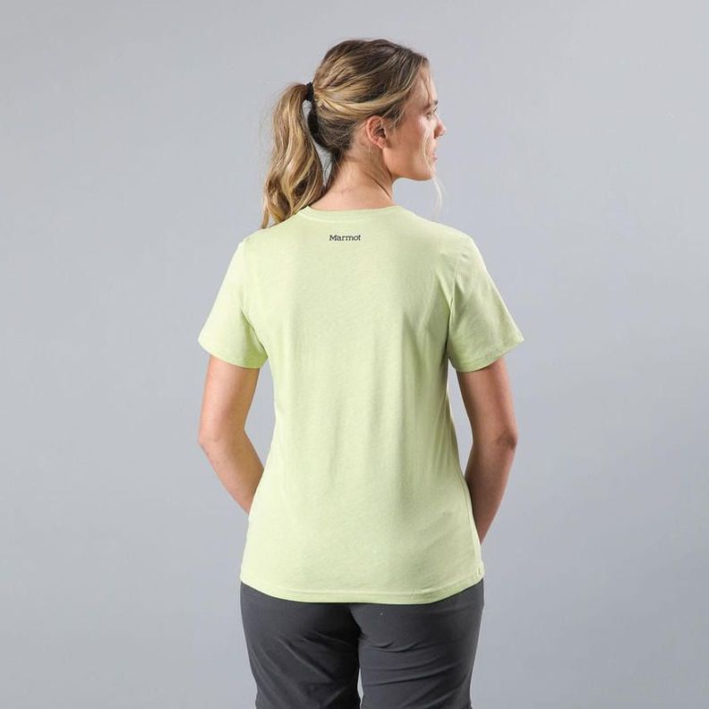 Polera Marmot Mujer Chest Logo Tee Verde-2