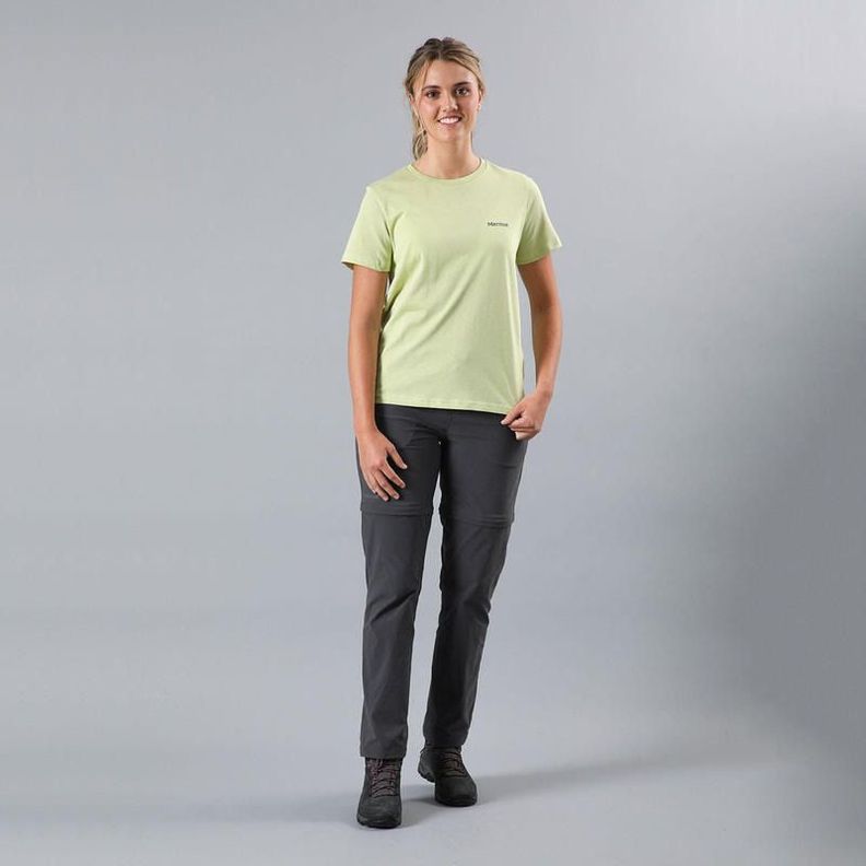 Polera Marmot Mujer Chest Logo Tee Verde-3