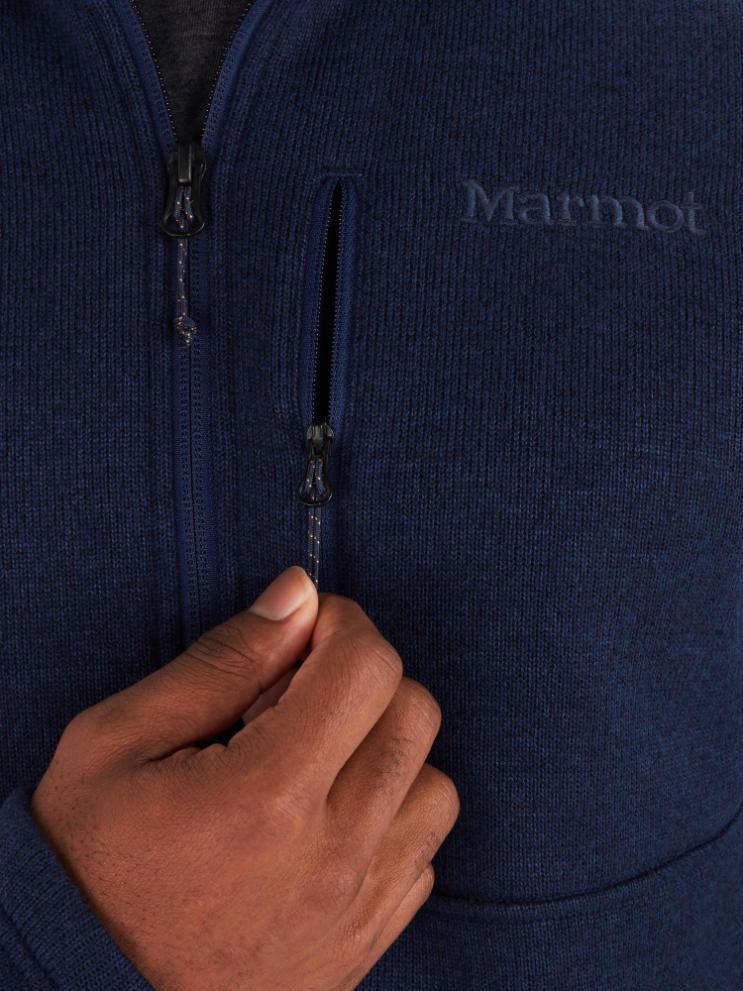 Polar Marmot Hombre Drop Line 44958 Zip Azul Azul-3