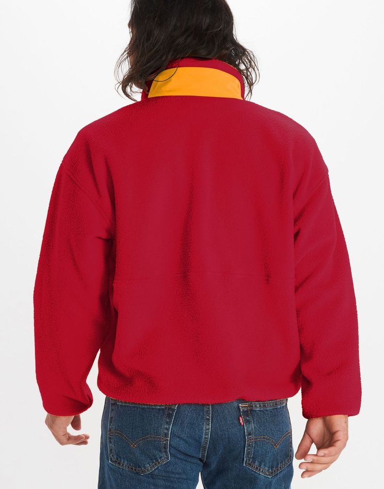 Polar Marmot Hombre 94 E.C.O. Recycled Fleece Rojo-1