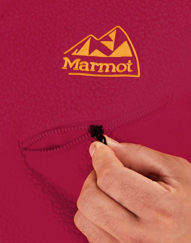 Polar Marmot Hombre 94 E.C.O. Recycled Fleece Rojo-3