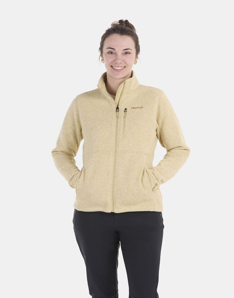 Polar Marmot Mujer W Drop Line Jacket Beige-0