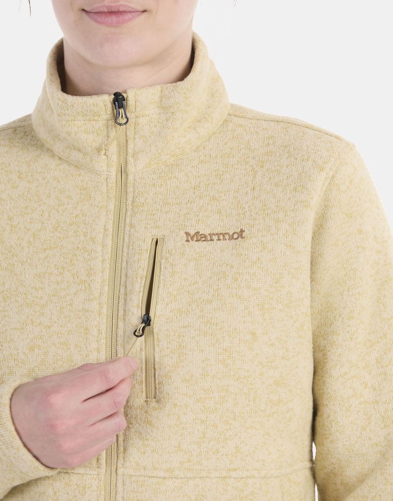 Polar Marmot Mujer W Drop Line Jacket Beige-3