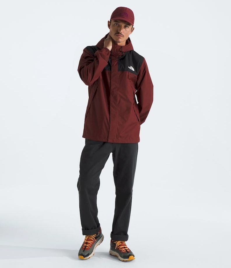 Chaqueta The North Face Hombre Impermeable Antora Rojo-1