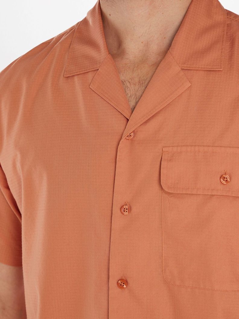 Camisa Marmot Hombre Manga Corta Muir Camp Naranjo-3