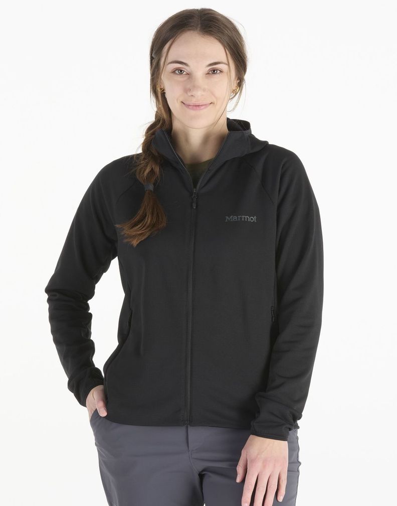 Polar Marmot Mujer W Leconte Fleece Hoody Negro-0