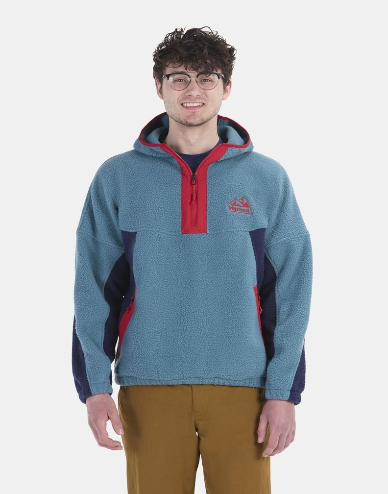 Polar Marmot Hombre Super Aros Fleece Hoody Azul-0