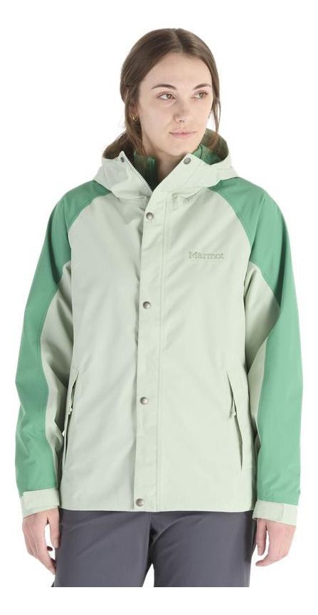 Chaqueta Marmot Mujer Impermeable Cascade Verde-0