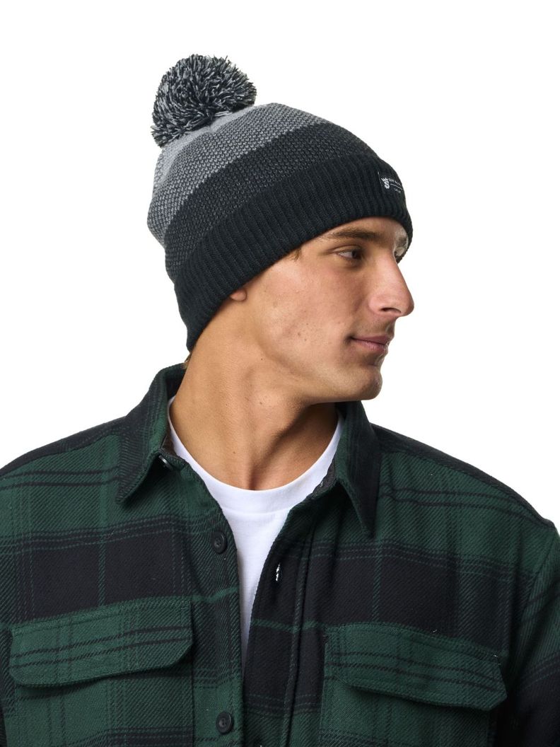 Gorro Stoked Unisex Beanie Pom Gris-4