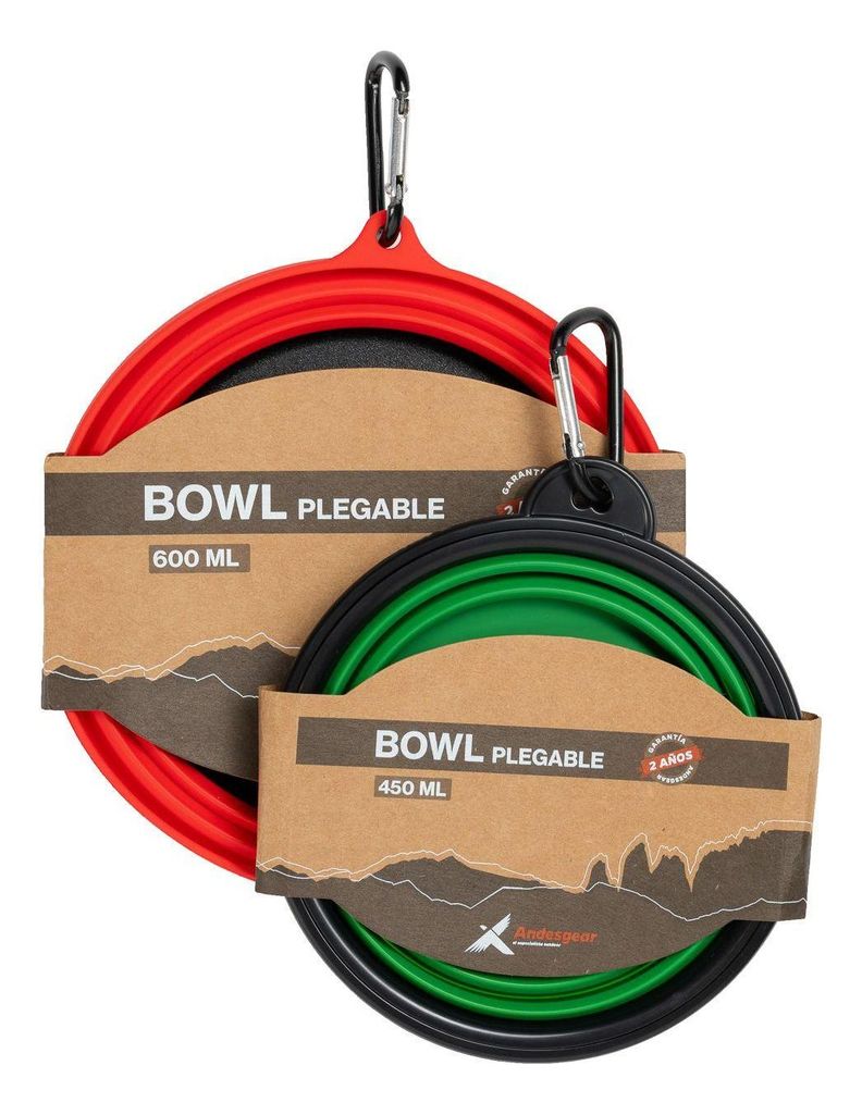 Bowl Andesgear Unisex Plegable Silicona M Verde-4