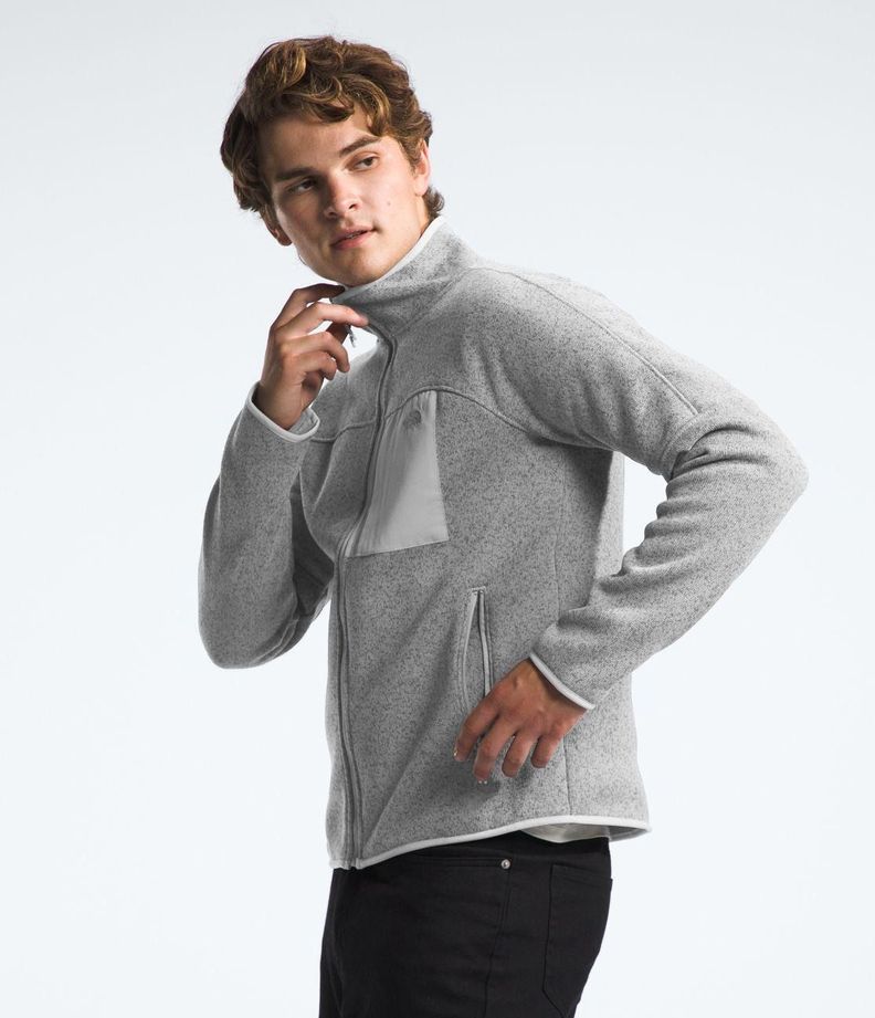 Polar The North Face Hombre Front Range Fleece Gris-2