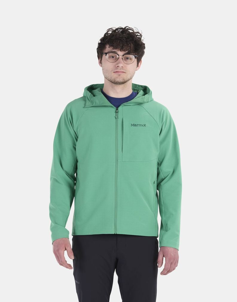 Polar Marmot Hombre Pinnacle Driclime Hoody Verde-0
