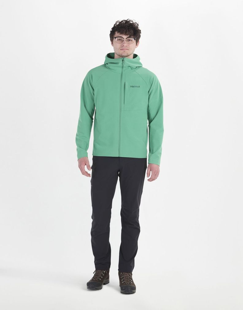 Polar Marmot Hombre Pinnacle Driclime Hoody Verde-2