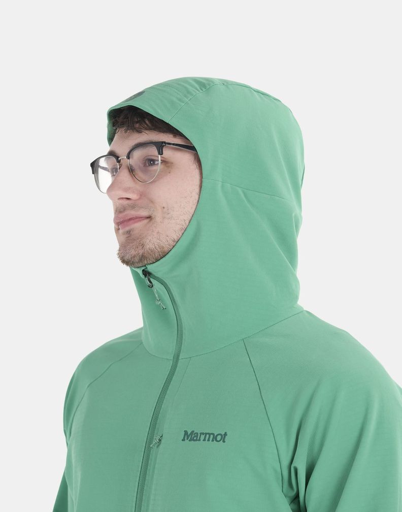 Polar Marmot Hombre Pinnacle Driclime Hoody Verde-5