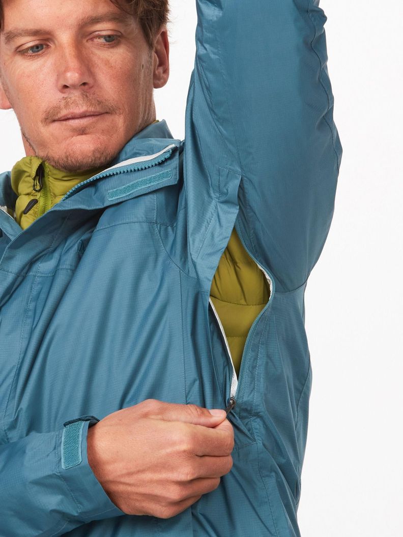 Chaqueta Marmot Hombre Impermeable Precip Eco Azul Azul-4