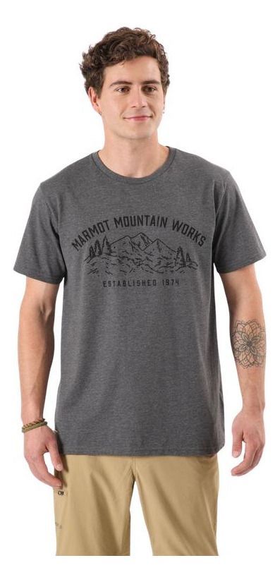 Polera Marmot Hombre Mountain Works Tee Gris-0