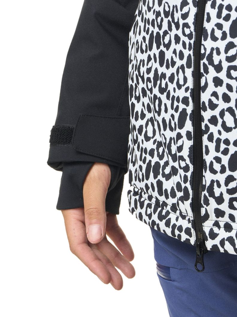 Chaqueta Kivul Mujer Koris Nieve Reciclada Negra con Print-8